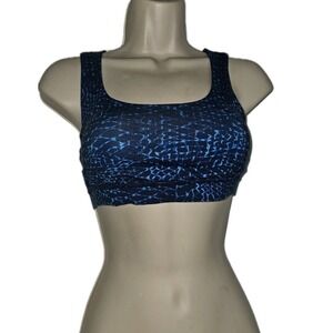 Lululemon Energy Bra Exhale Samba Snake Kayak Blue Hero Blue Womens Size 4